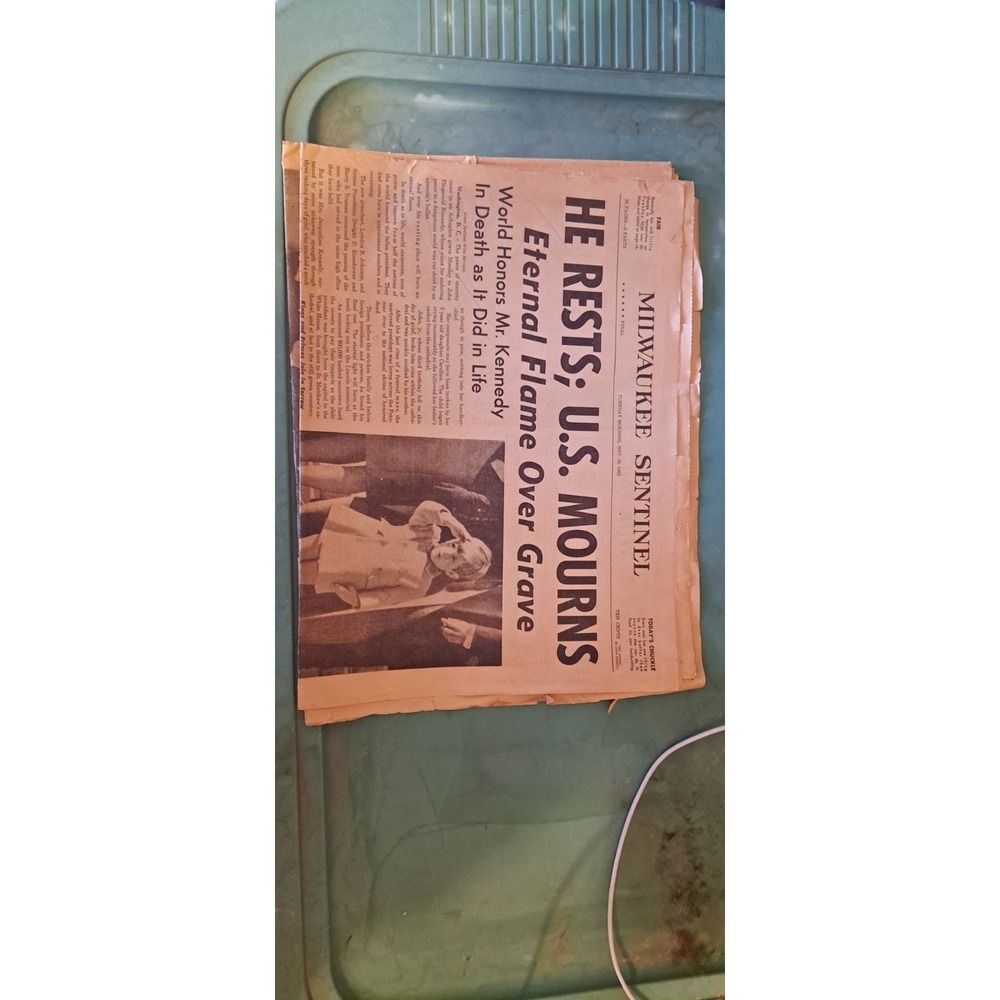2 Vintage Newspapers John F Kennedy 1963 & Oswald